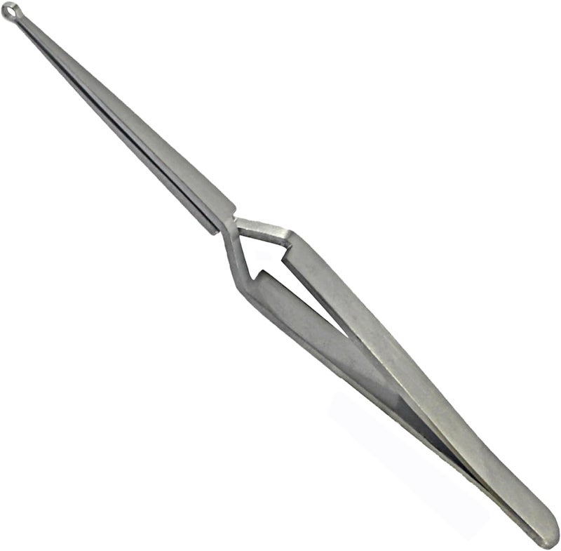JUNLIXN Lock Pinning Cross Locking Tweezers for Locksmith Pinning & Rekeying Kit Round Open Slot Stainless Steel Holding Tweezer Self Locking Closing Locksmith Tools Lock Pin Tumbler Tweezers - Image 1